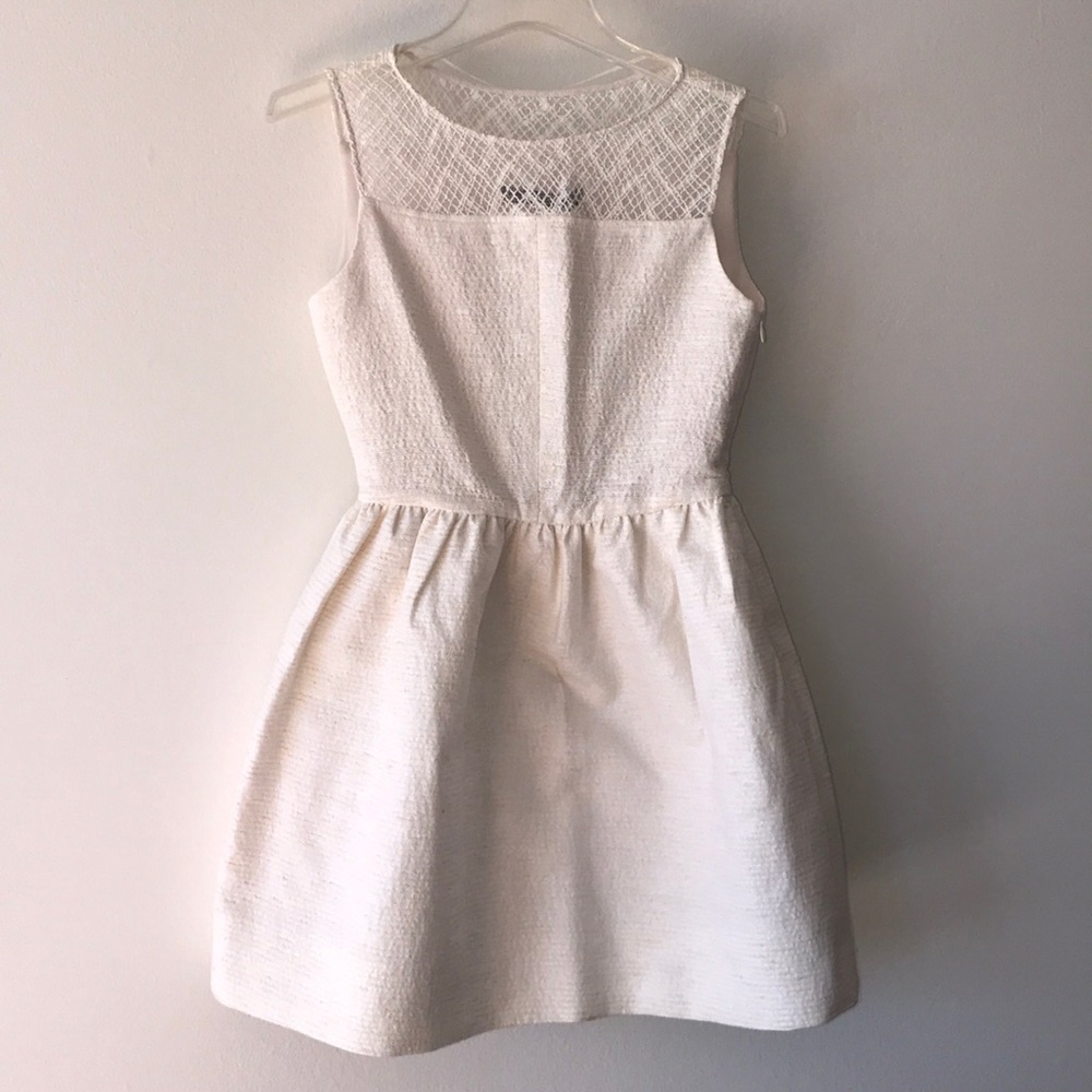 NEW ZARA Sleeveless A-Line Dress- Cream/White- XS